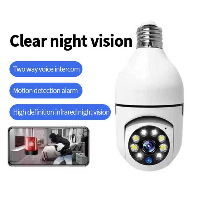 Illuminate & Guard: 360° Smart Bulb Security Camera!!