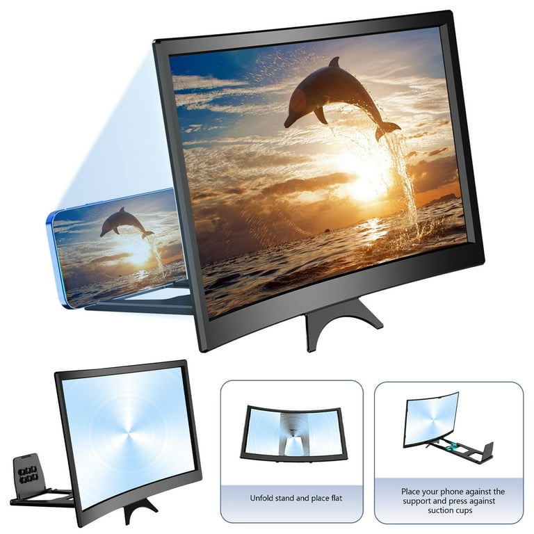 Unleash the Big Screen Experience: Introducing the  Curved Screen, Mobile Magnifier!!