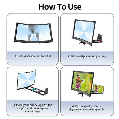 Unleash the Big Screen Experience: Introducing the  Curved Screen, Mobile Magnifier!!