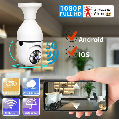 Illuminate & Guard: 360° Smart Bulb Security Camera!!