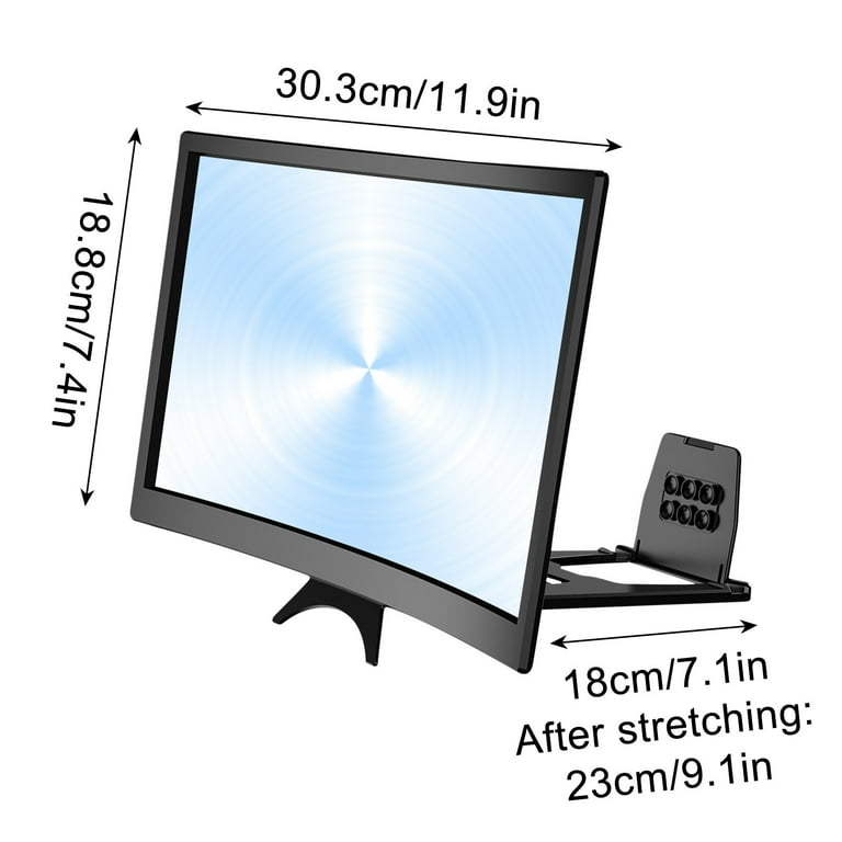 Unleash the Big Screen Experience: Introducing the  Curved Screen, Mobile Magnifier!!