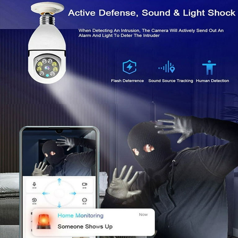 Illuminate & Guard: 360° Smart Bulb Security Camera!!